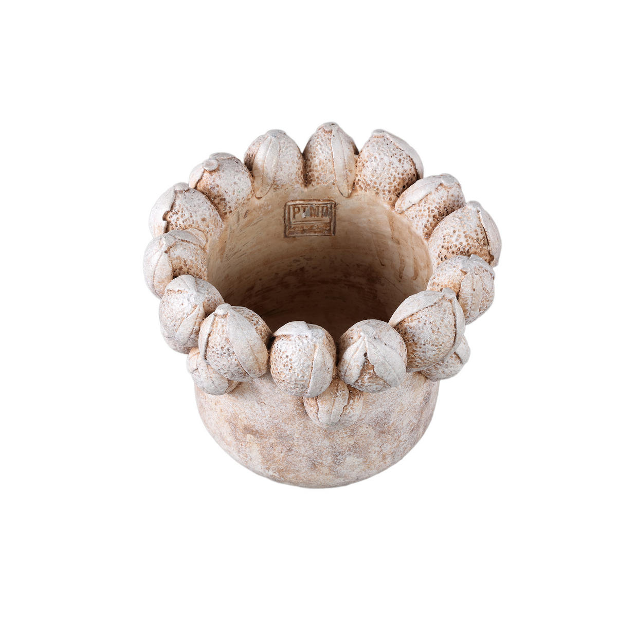 TOPF Latesha Beige 23/23/17cm - Beige, Stein (17cm) - PTMD Collection