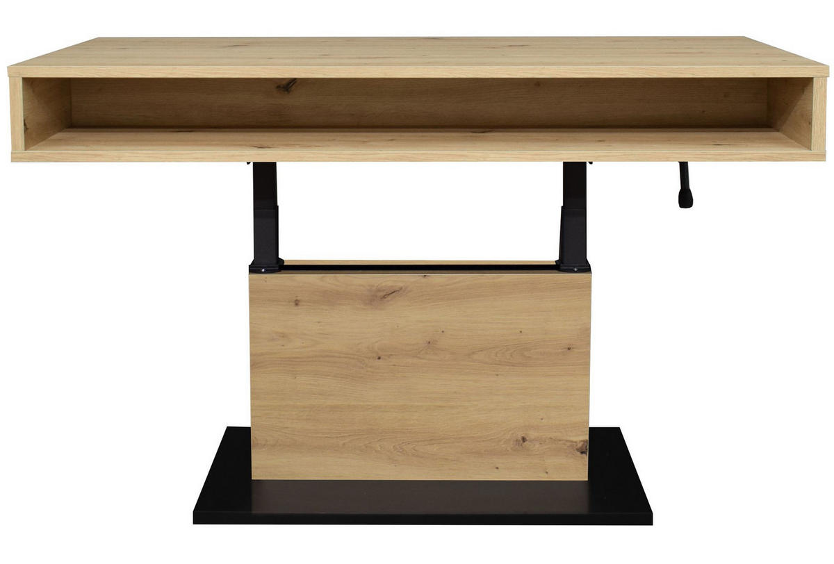COUCHTISCH Höhenverstellbar Else 2 110x59x60 Holzwerkstoff Asteiche - Schwarz/Eiche Artisan, Holzwerkstoff (110/60/59cm) - 58aufmkessel