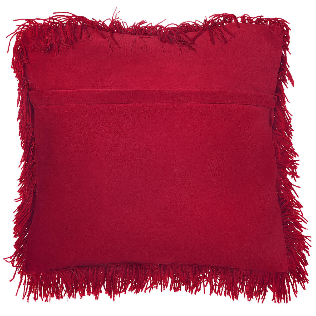 DEKOKISSEN 2er-Set Dunkelrot 45/45 cm Cide - Dunkelrot, Textil (45/45cm) - Beliani