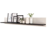 WANDBOARD weiß Pinie, anthrazit, Landhaus, Wandregal 160 cm Bücherregal Stove - Anthrazit/Weiß, Holzwerkstoff (160/30/22cm) - Furn.Design