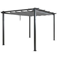 PERGOLA Grau - Grau, Metall (400/240/300cm) - MCW