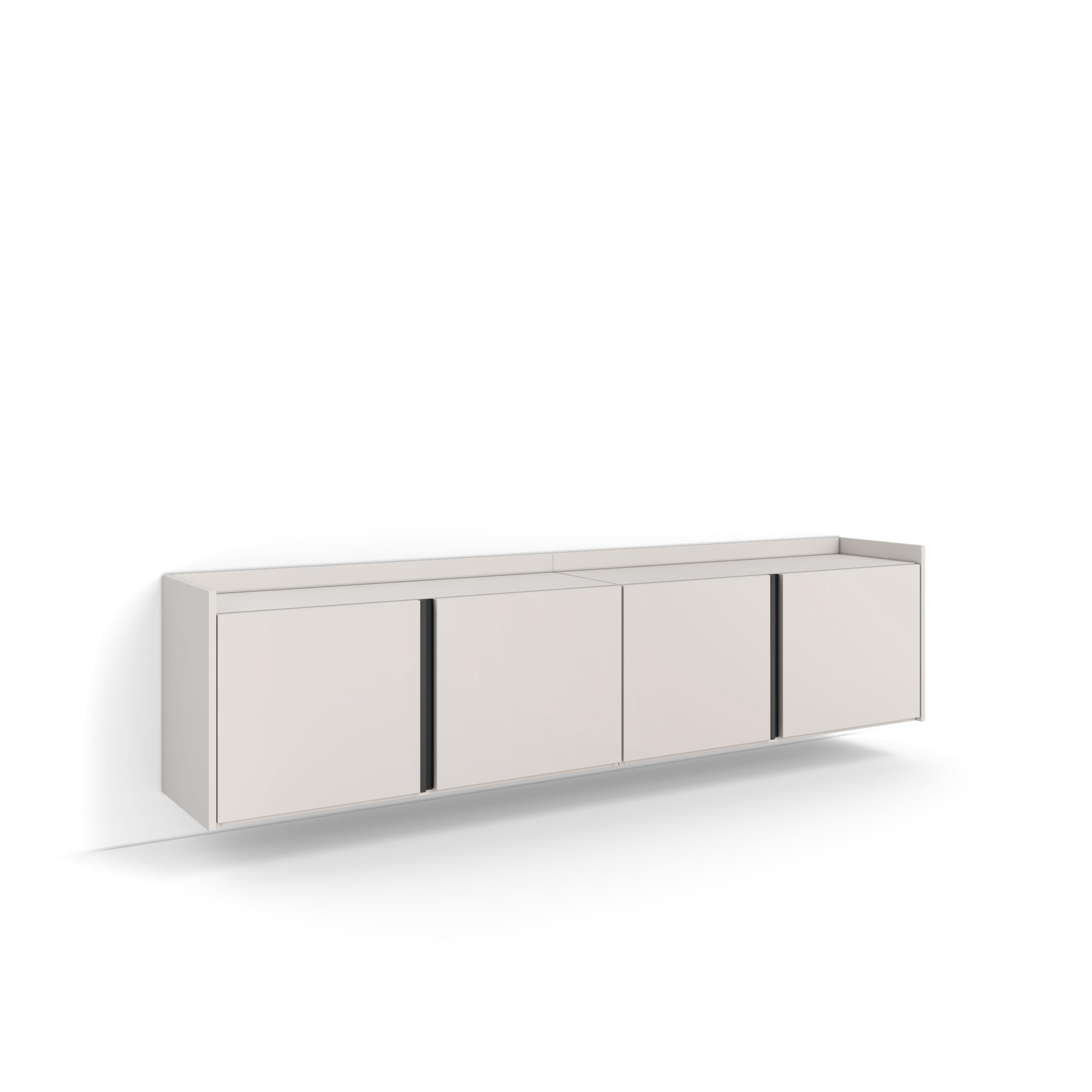 LOWBOARD, Beige, 207/35/50cm, Hängend - Beige, Holzwerkstoff (207/50/35cm) - Skraut Home