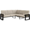 LOUNGEECKTEIL Verdino 2R2 mit Metallrahmen 207 cm beige - Beige, Metall (207/90/207cm) - Beautysofa