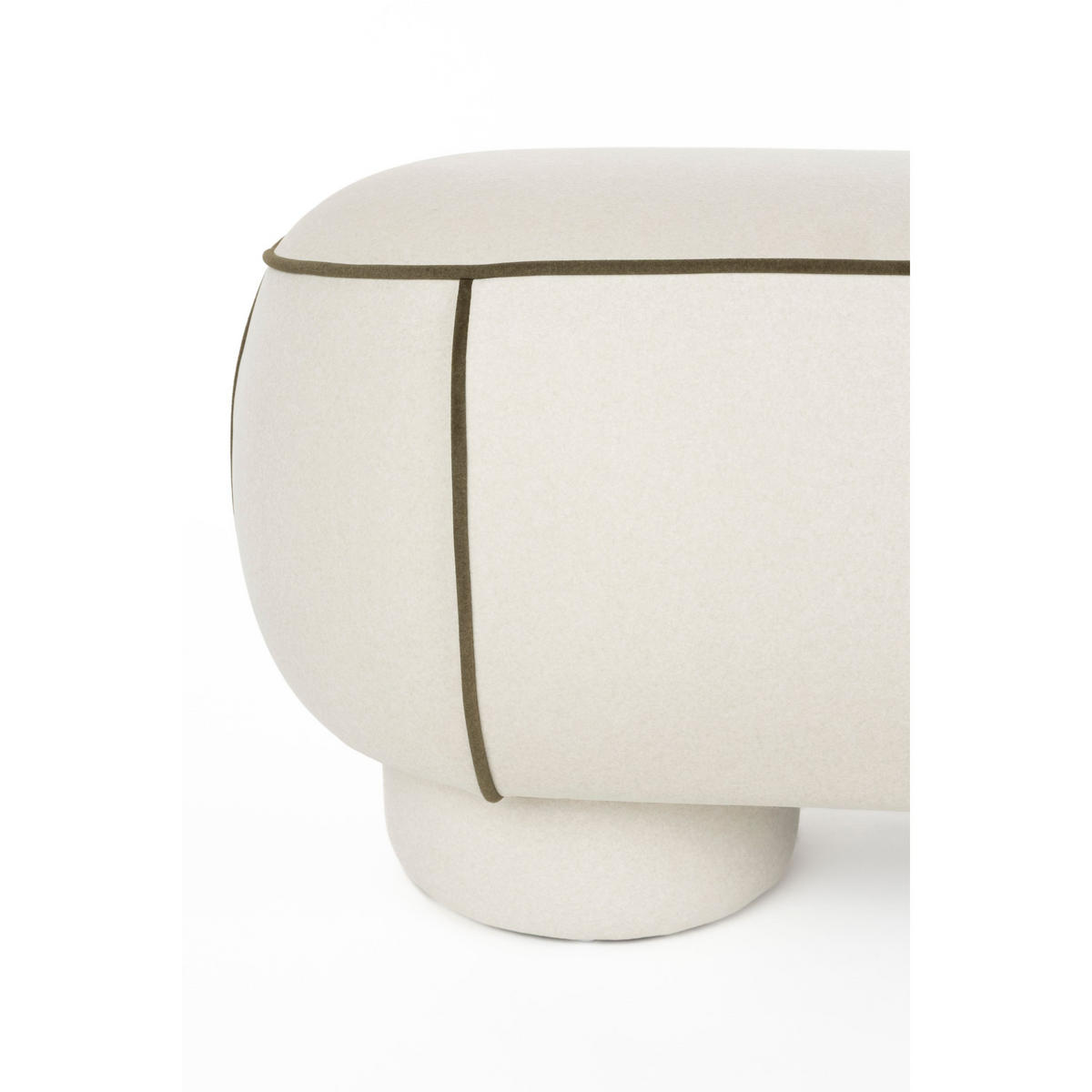 SITZBANK Marina Hocker L Weiß - Weiß, Kunststoff (121/47/44cm) - Housecraft Living