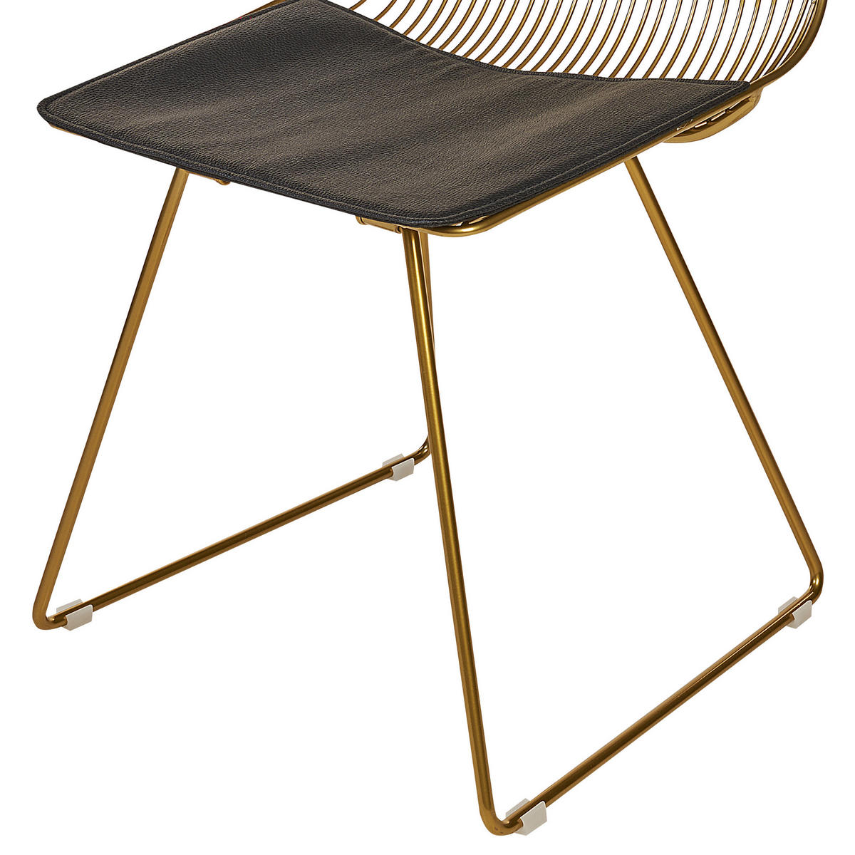 STUHL 2er-Set Metall Gold Beatty - Goldfarben, Textil/Metall (51/79/48cm) - Beliani