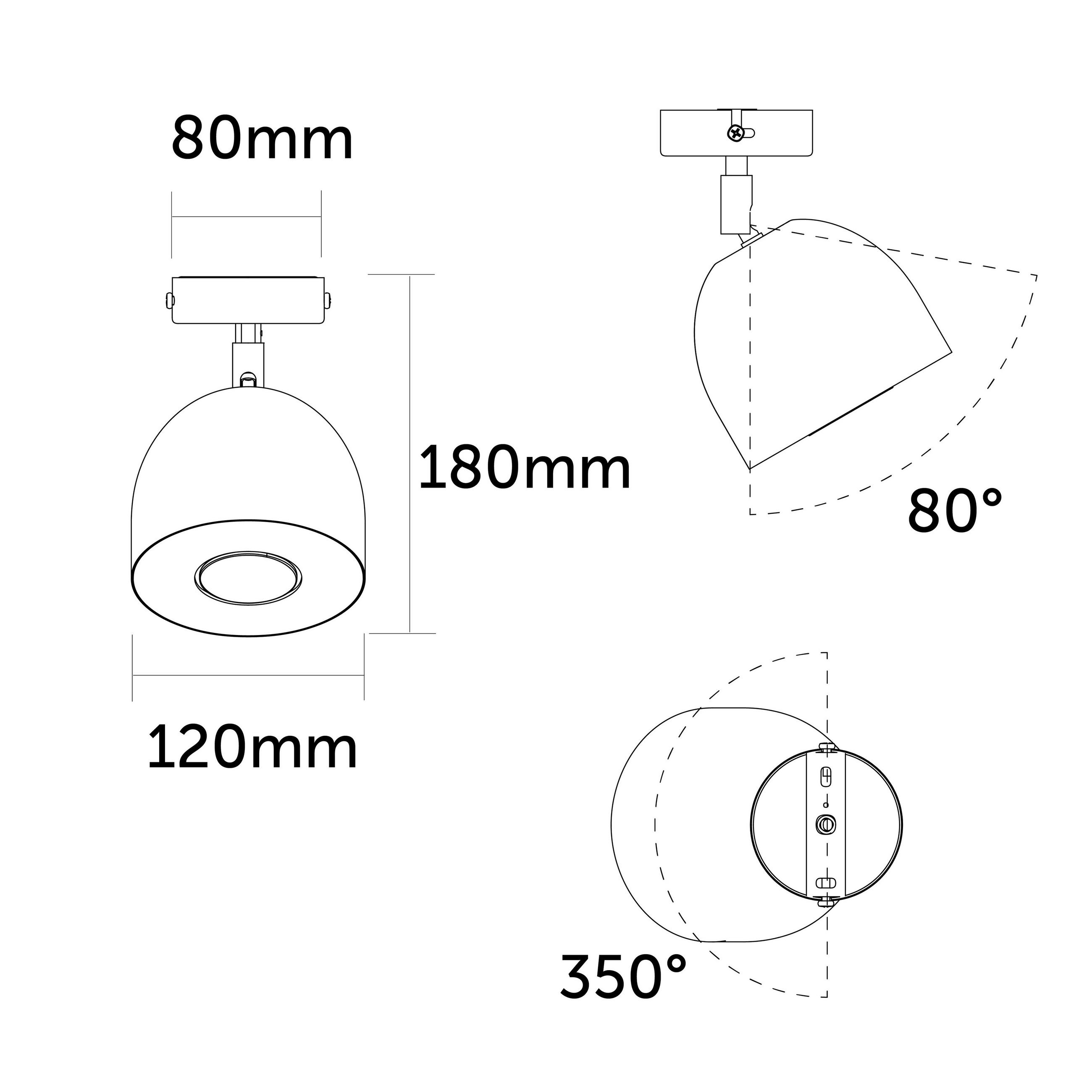 Thumbnail - Lumicom Deckenleuchte, Rot, Metall, Rund,Rund, 8x18x8 cm, Lampen & Leuchten, Innenbeleuchtung, Deckenleuchten