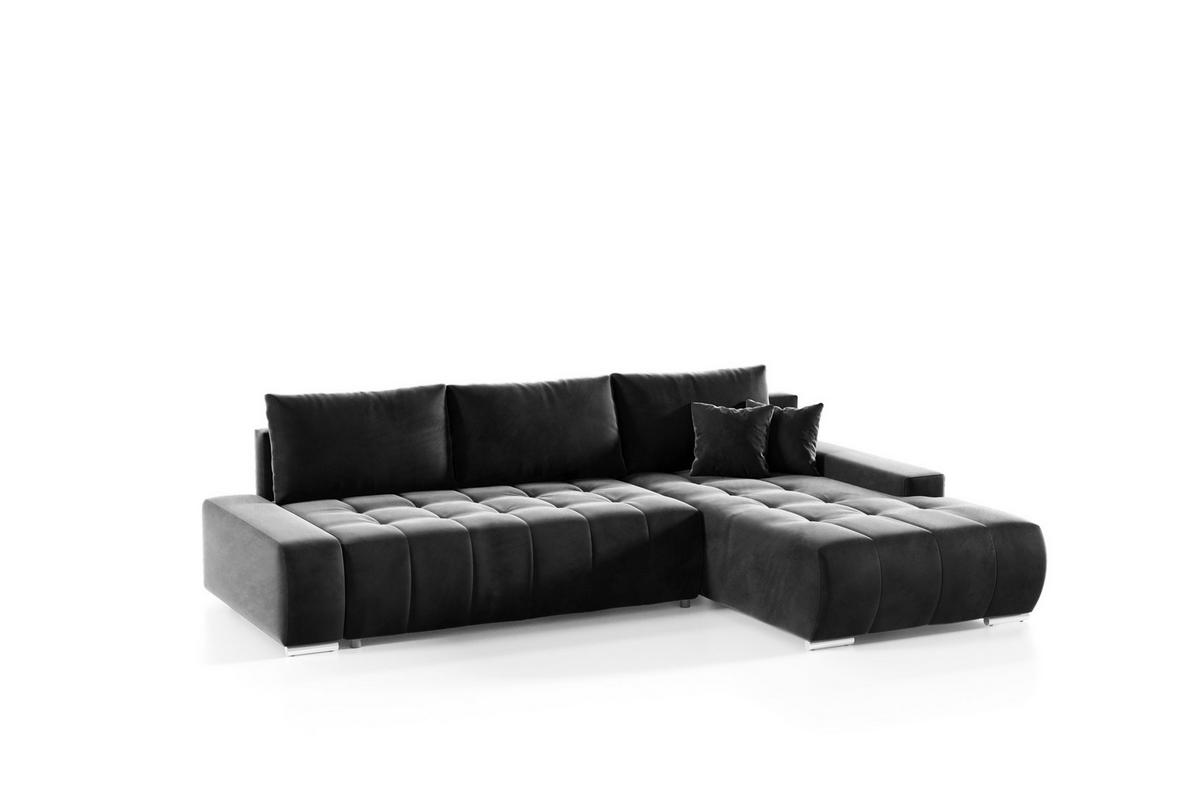 ECKSOFA Vogar In Monolith - Anthrazit, Holzwerkstoff/Textil (265/185cm) - Fun Möbel