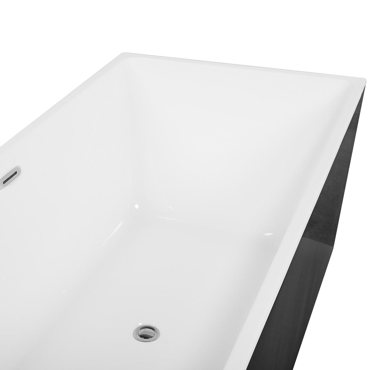 BADEWANNE FREISTEHEND 81x170x60 cm schwarz Rios - Schwarz, Kunststoff (81/60/170cm) - Beliani