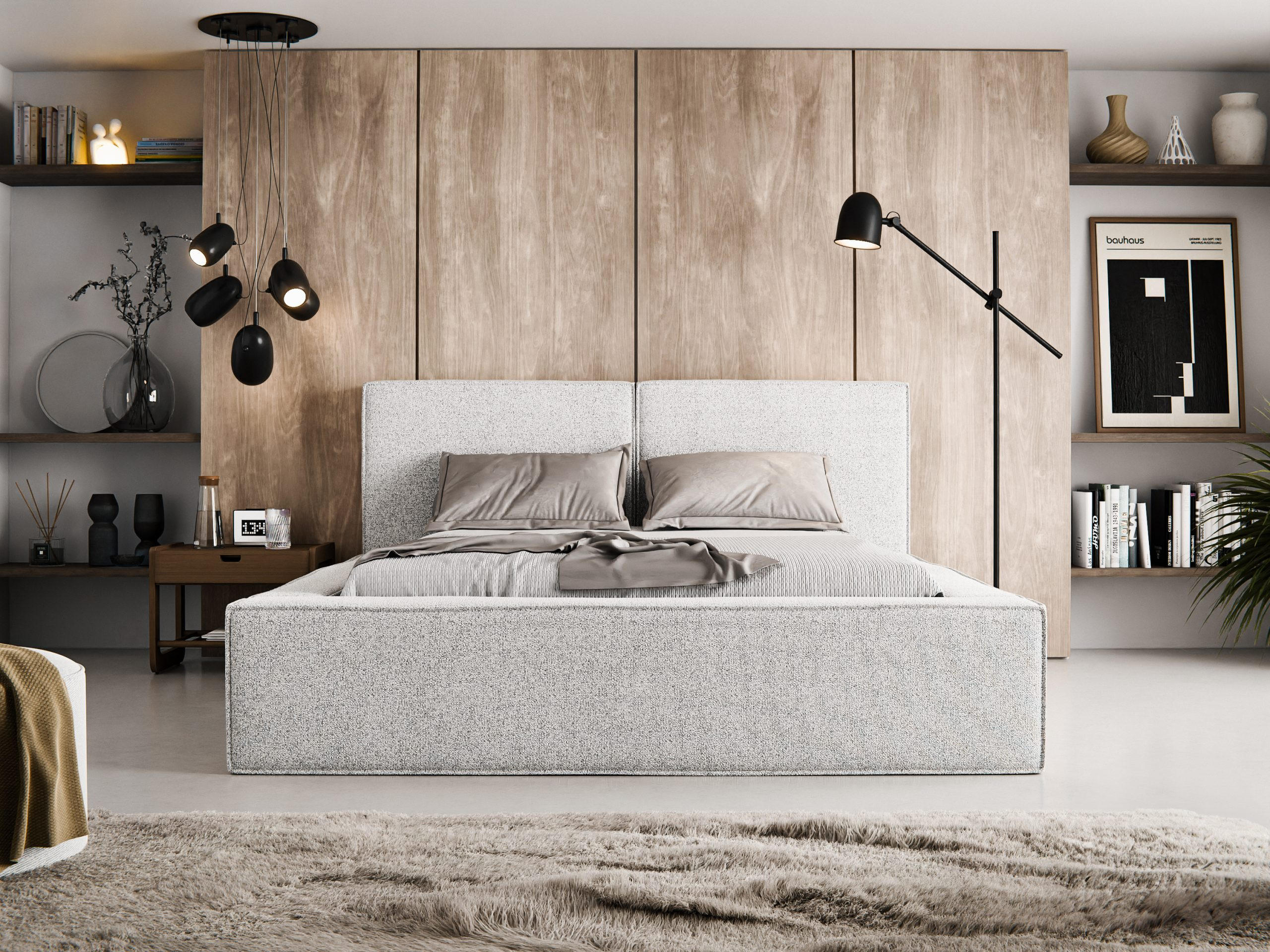 POLSTERBETT Lesti 140x200 cm, Hellgrau - Hellgrau, Textil (140/200cm) - Fedve