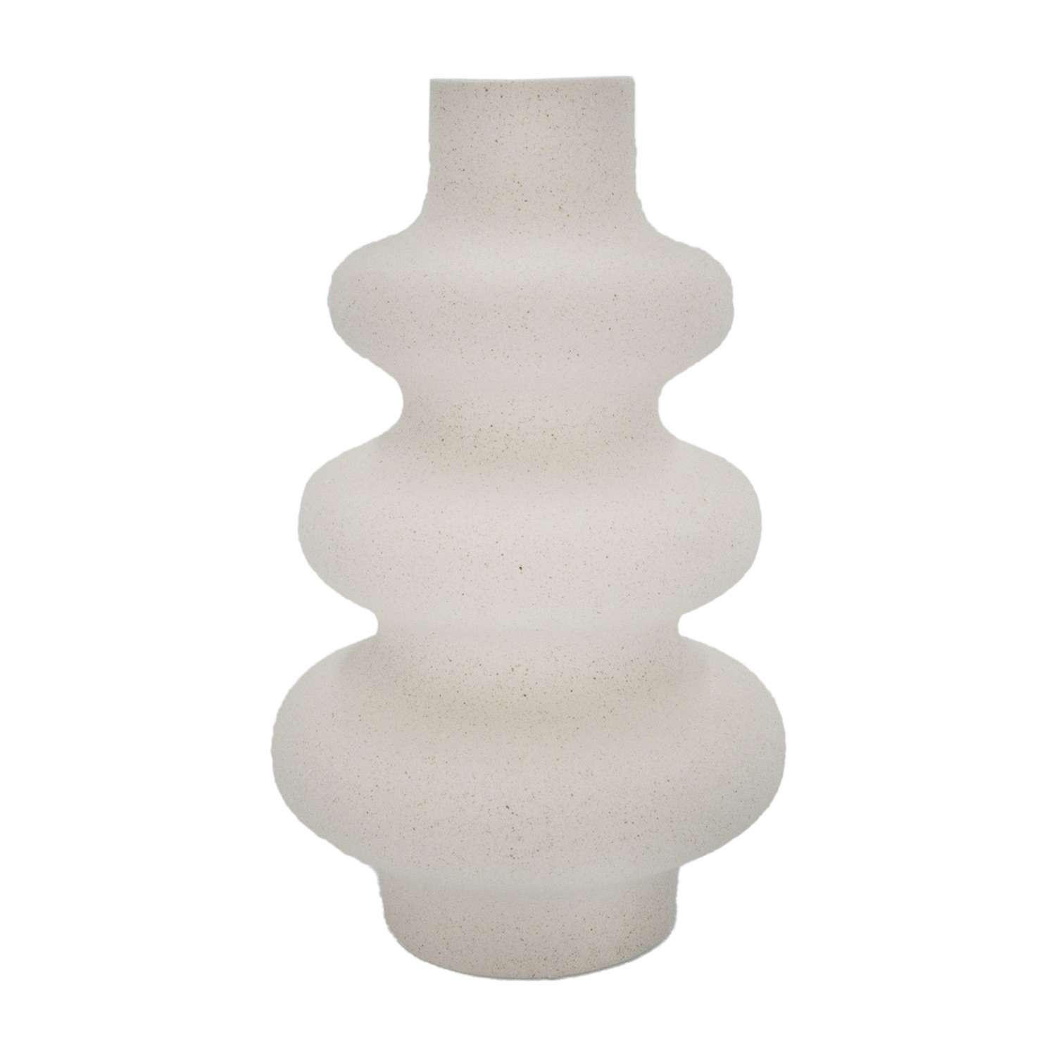 KERAMIK VASE - Weiß, Keramik (21.8cm) - Intirilife