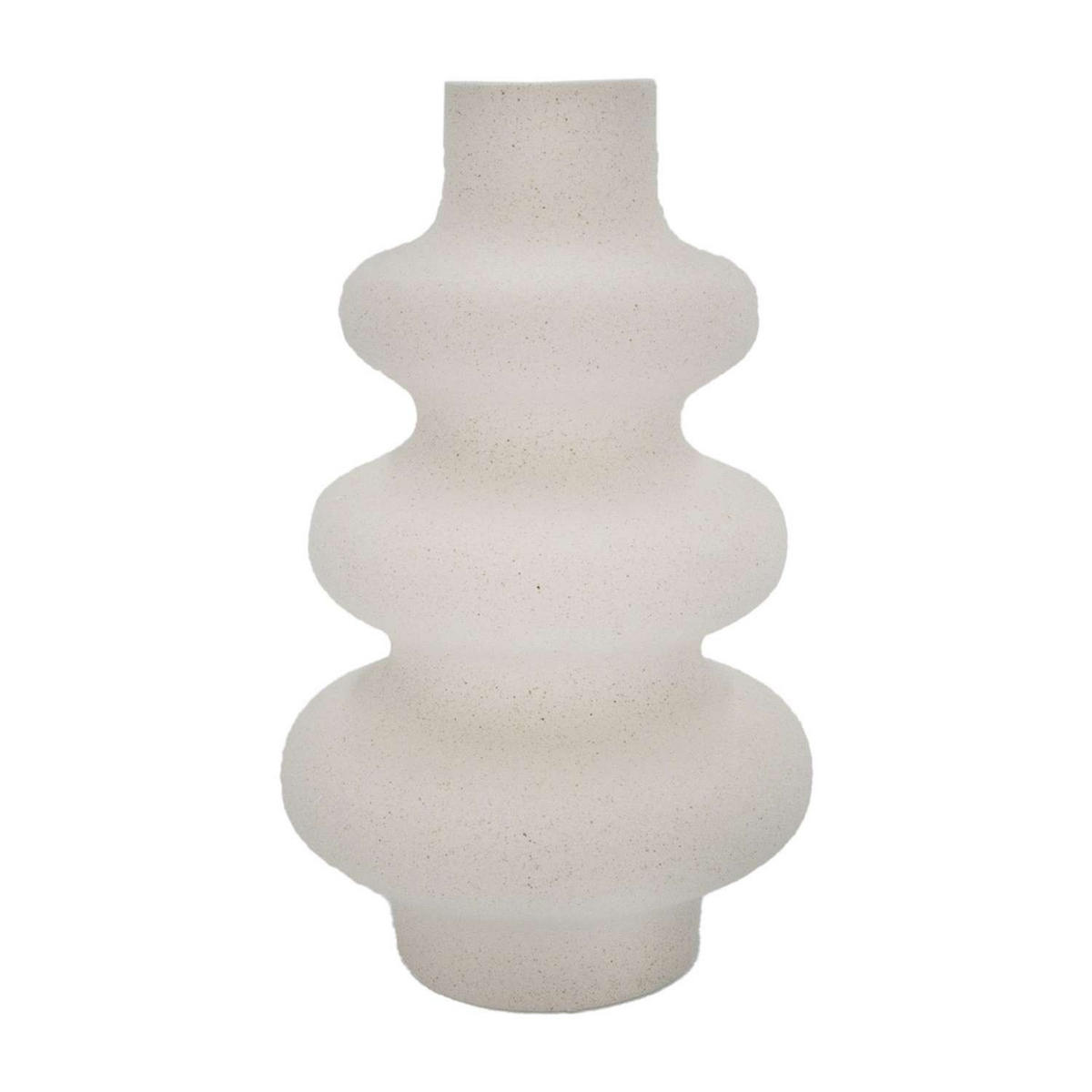 KERAMIK VASE - Weiß, Keramik (21.8cm) - Intirilife