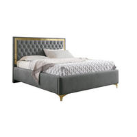 POLSTERBETT ARONA - Dunkelgrau, Textil (120/200cm) - Meblini