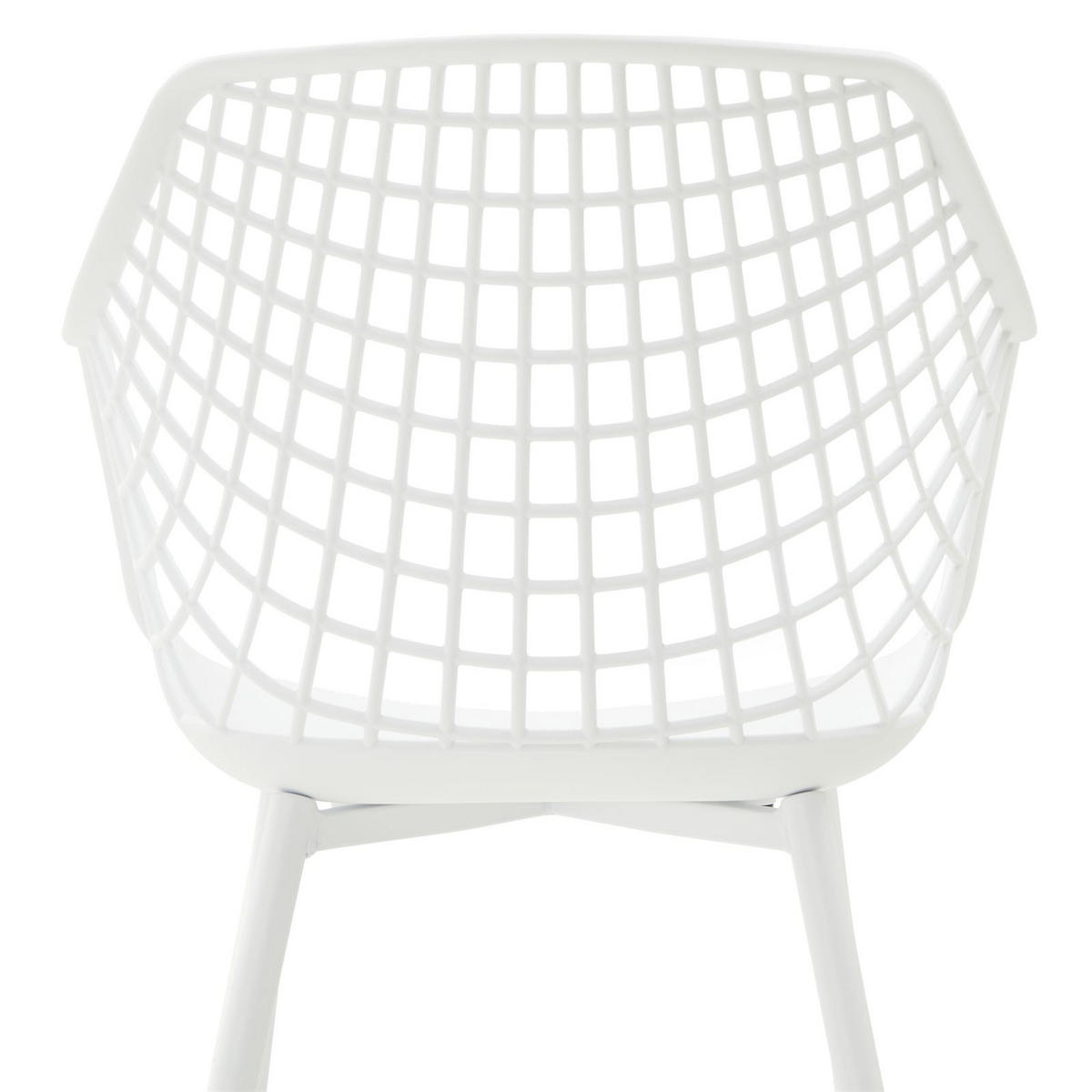 GARTENSTUHL LUCIA 4ER-SET - Weiß, Textil (58/85/55cm) - IDIMEX