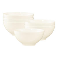 MÜSLISCHALEN Savona Fine Diamond creme ø 15,7 cm 6er Set - Creme, Keramik (15.7cm) - Seltmann Weiden