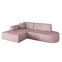ECKSOFA Ottomane Links IREA-L1-v4 - 234x171x79 cm Rosa - Rosa, Holzwerkstoff/Textil (234/171cm) - ALTDECOR