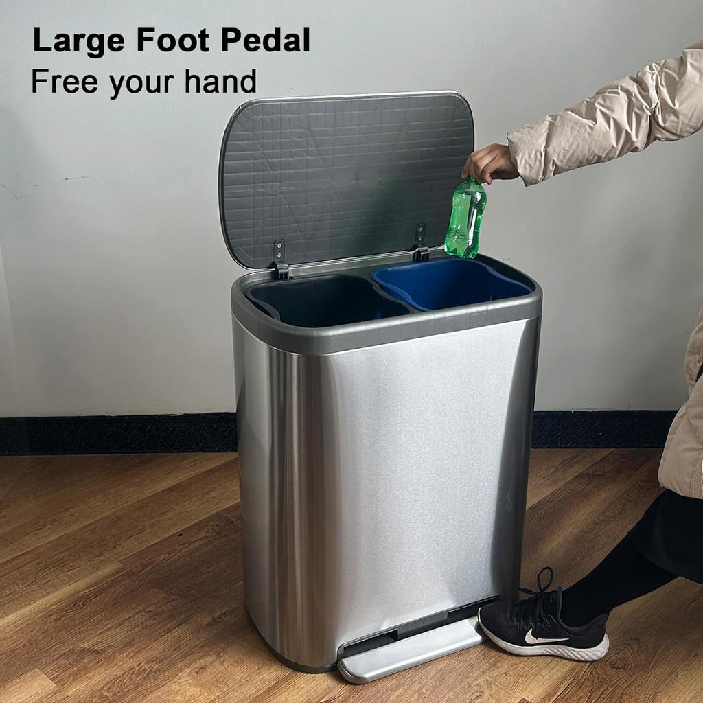 Thumbnail - Kitchen Move Abfalleimer, Silber, Metall, 42x67.5x56 cm, Küchen, Küchenausstattung, Mülleimer