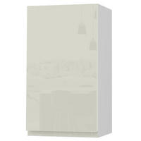 HÄNGESCHRANK Florence W2/40 Weiß / RAL 1013 perlweiß HG 40 / 32,5 / 72cm - Türanschlag rechts - Weiß Hochglanz/Weiß, Holz/Holzwerkstoff (40/72/32.5cm) - Feldmann-Wohnen
