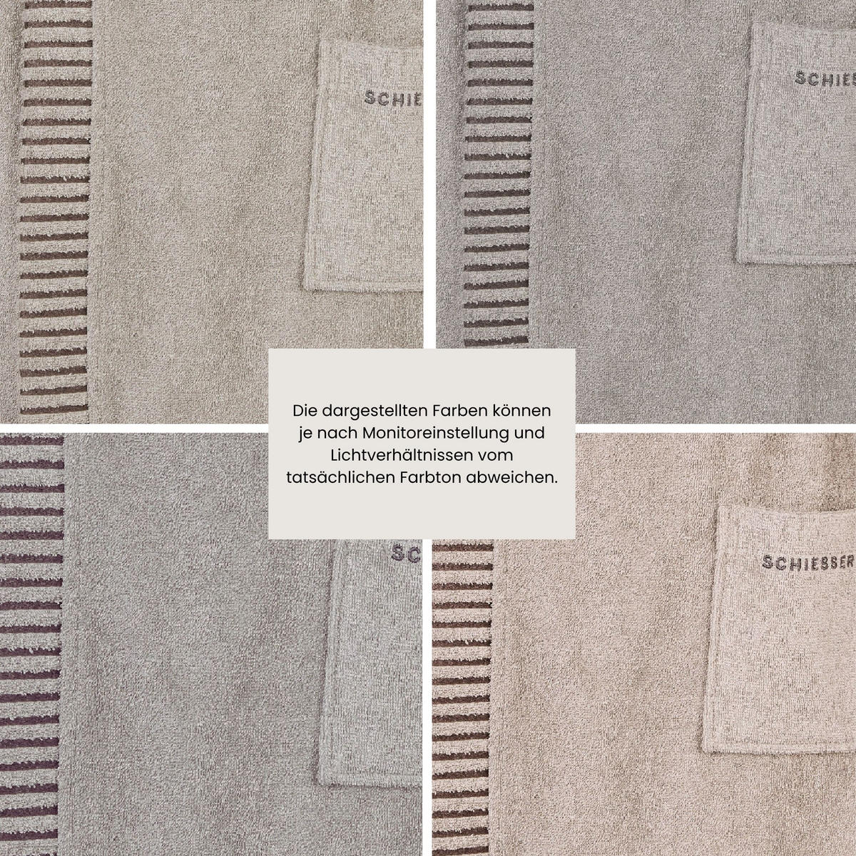 SAUNAKILT Rom Herren - 46-54 - Hellgrau - Hellgrau, Textil (55/150cm) - SCHIESSER