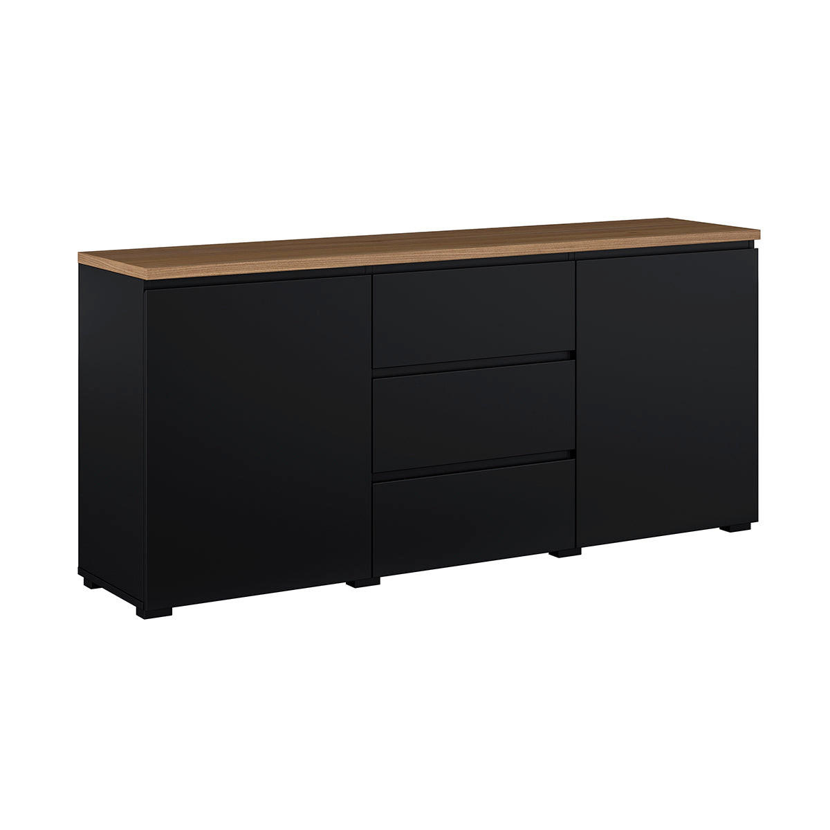 SIDEBOARD Liko Černá a dřevěná - černá, kompozitní dřevo (150/67.9/34.5cm) - Petits-meubles