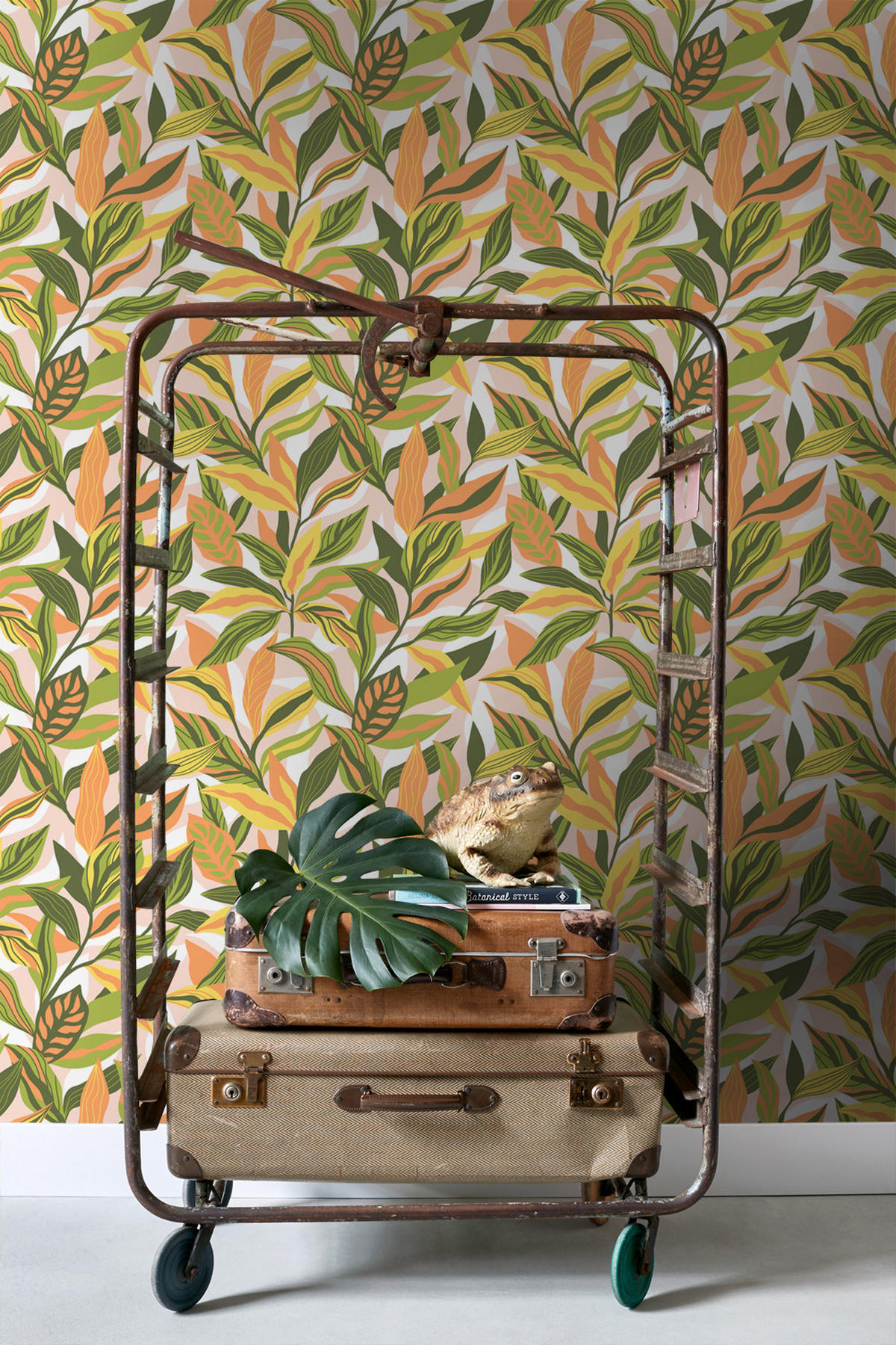 TAPETE tropische Blätter 50 x 900 cm - Gelb, Papier (50/900cm) - ESTAhome