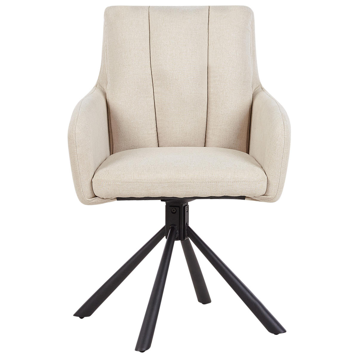 ESSZIMMERSTUHL 2er-Set Beige Sardoal - Beige/Schwarz, Textil (56/86/65cm) - Beliani
