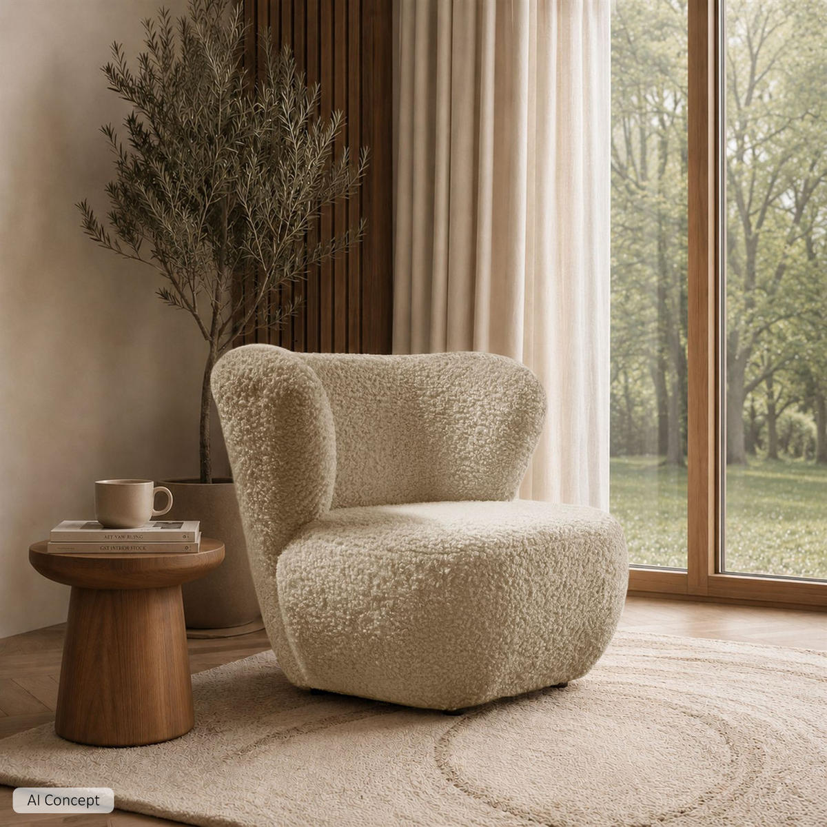 SESSEL ARLO LOUNGE Rolf 02 - Beige, Textil (85/74/58cm) - Lookway