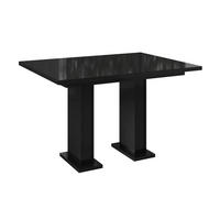 ESSTISCH ausziehbar 120 -160x80x75 cm - Hochglanz Schwarz - LOSS - Schwarz Hochglanz, Holzwerkstoff (120/80/75cm) - ALTDECOR