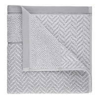 DUSCHTUCH Italiana Silbergrau - Hellgrau, Textil (70/140cm) - Herzbach Home