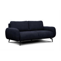 SOFA FEBE 3-Sitzer, marineblau - Schwarz/Dunkelblau, Holz/Textil (190/82/96cm) - Courtois Laville