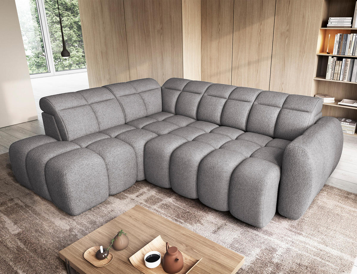 ECKSOFA Eagle L - Grau (Paolli 04) - Grau, Holzwerkstoff (258/208cm) - Möblo