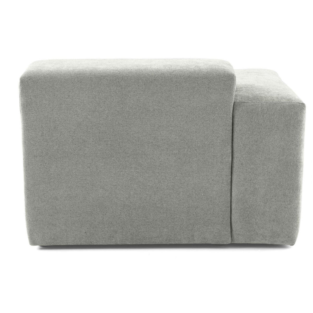 3-SITZER modulares Sofa HEAVEN SET 1 Rechts, Breite 255 cm Webstoff Grau - Schwarz/Grau, Holz/Kunststoff (102/71/255cm) - Muffo