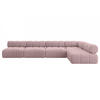 ECKSOFA modulares Sofa Samaro-L3 - 380x190x70 cm Rosa Cord - Rosa, Holzwerkstoff/Textil (380/190cm) - ALTDECOR