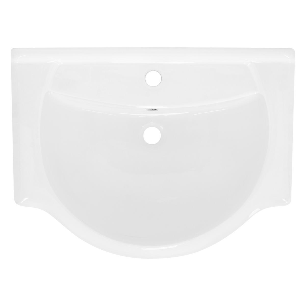 WASCHBECKEN - Weiß, Keramik (51.5/21.5/67.5cm) - ECD-Germany