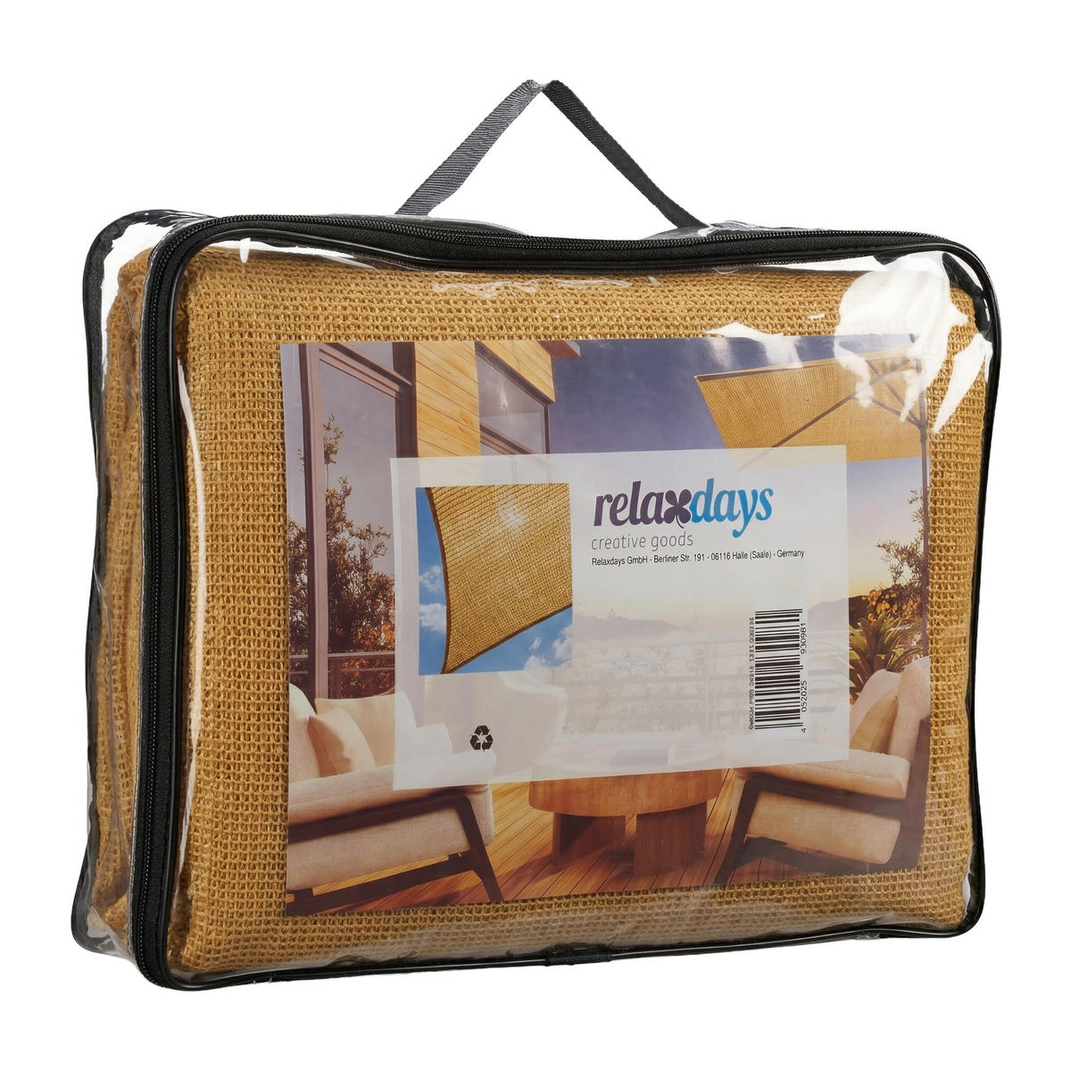 SONNENSEGEL - Beige, Kunststoff/Metall (300/200cm) - Relaxdays
