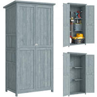 GARTENSCHRANK DE-09251 Grau - Grau, Holz (54/170/85cm) - ComfortXL