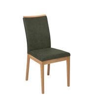 ESSZIMMERSTUHL 2er-Set Delfi 2 Wildeiche Massiv/Microfaser Khaki - Dunkelgrün, Holz (46/98/60cm) - 58aufmkessel