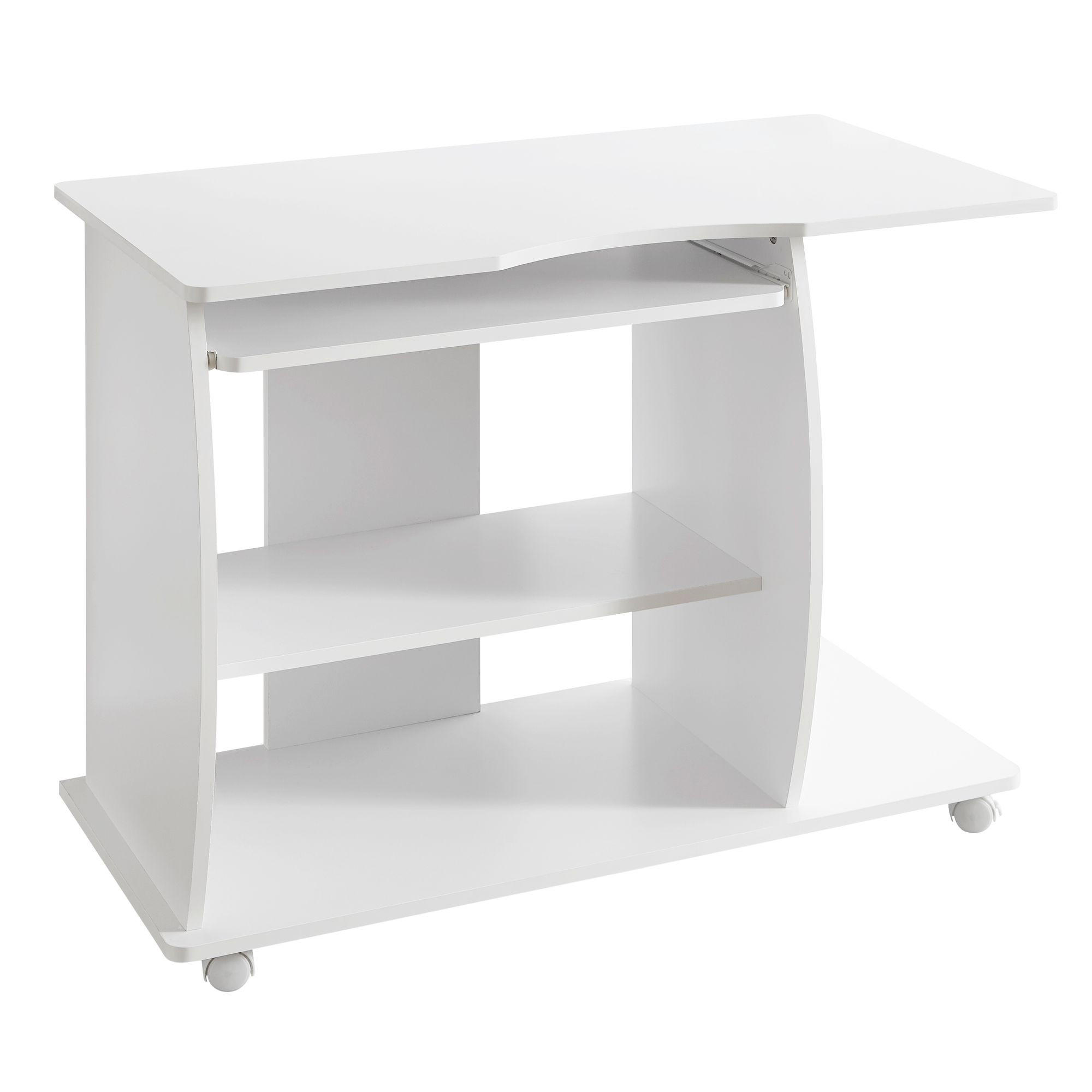 COMPUTERTISCH rechteckig MICK Holz - Weiß, Holzwerkstoff (50/90/71cm) - tinkaro