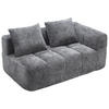 2-SITZER Sofa Chenille mit Chaiselongue und Seitentaschen 158/90/60 cm Grau - Grau, Textil (60/158/90cm) - Redom