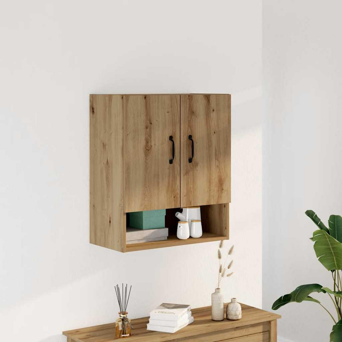 WANDSCHRANK Artisan-Eiche 60/31/70 Cm Holzwerkstoff - Eiche Artisan, Holzwerkstoff (31/70/60cm) - vidaXL