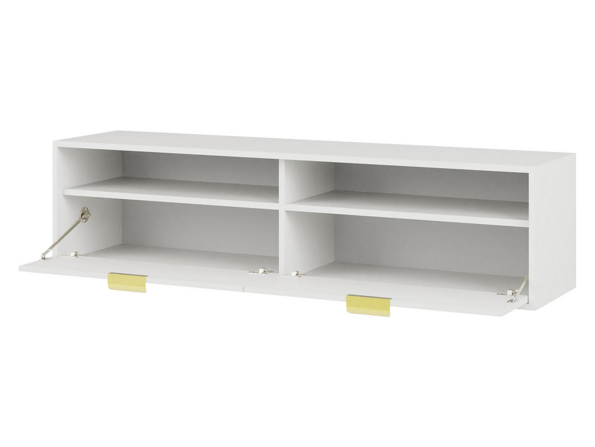 TV-LOWBOARD Queen 140 - Kaschmir/Goldfarben, Holzwerkstoff/Metall (140/35/33cm) - MIRJAN24