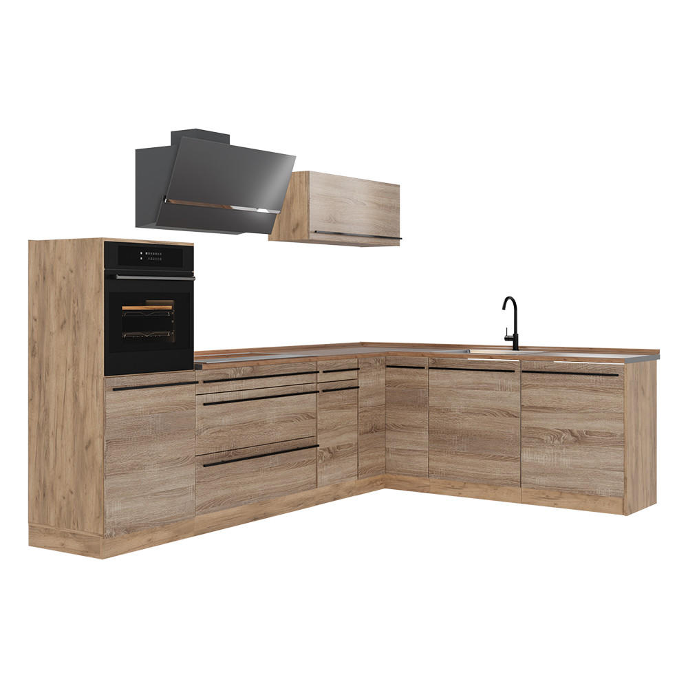 Vicco Eckküche Sonoma Eiche, Honigeiche 287x206.8x60 cm