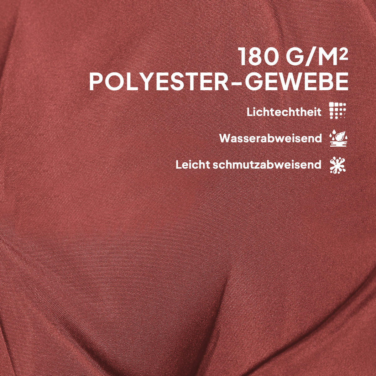 SITZKISSEN 4er Set 108 x 50 x 5 cm - Weinrot, Kunststoff (50/5/108cm) - Outsunny