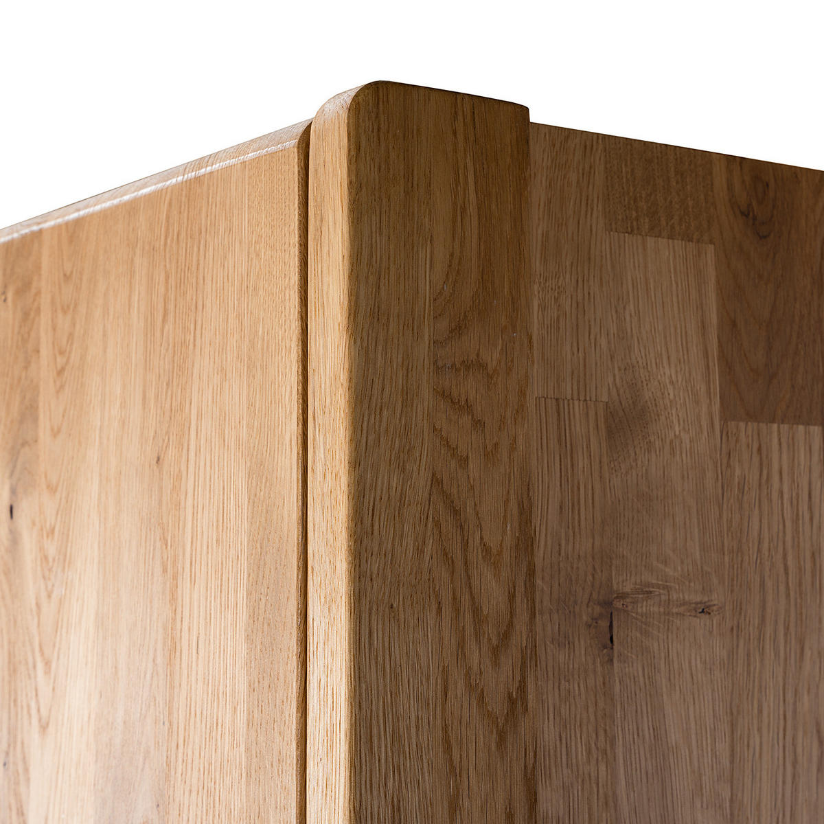 DREHTÜRENSCHRANK - Wildeiche massiv - Wildeiche, Holz (202/223/62cm) - home24