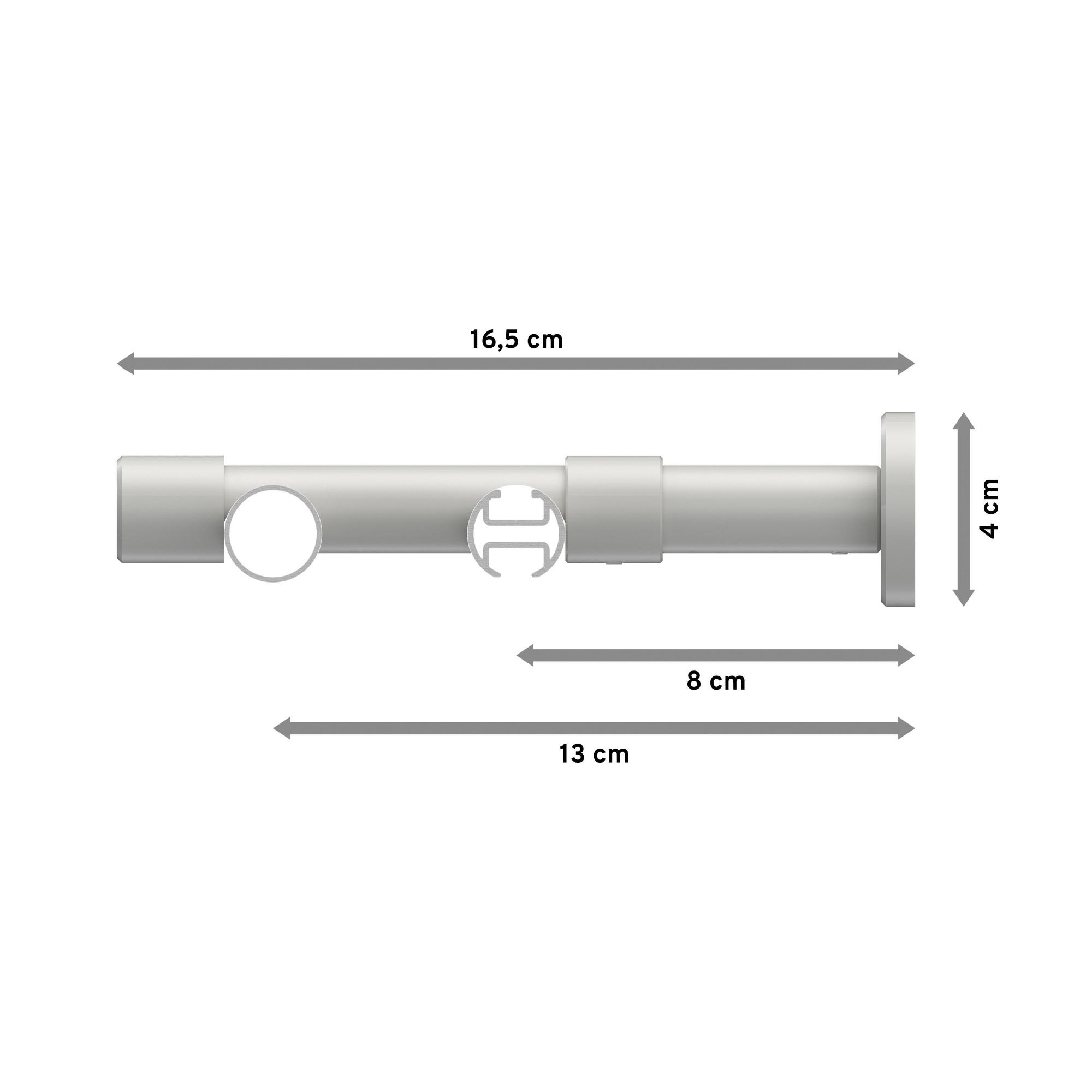 RUNDROHR-INNENLAUF-GARDINENSTANGEN-SET Prestige Verano 100 cm, 2-läufig, 20 mm Ø Weiß - Chromfarben/Weiß, Metall (100cm) - INTERDECO