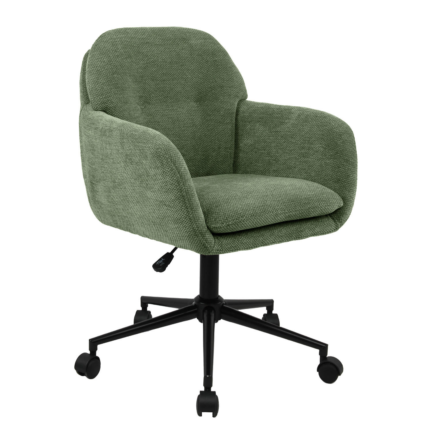 BÜRODREHSTUHL - Dunkelgrün, Textil/Metall (61/85/61cm) - home24