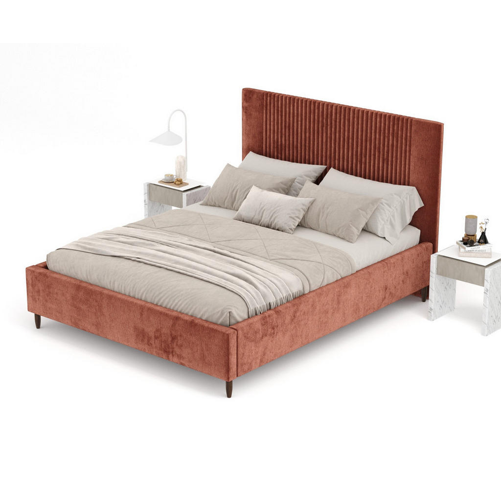 Thumbnail - Maison de Reve Polsterbett, Kupfer, Textil, Buche, Kiefer, 140x200 cm, Oeko-Tex® Standard 100, FSC 100%, Made in EU, Sch...