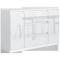 KOMMODE Weiß, Hochglanz 120/79/39 - Weiß Hochglanz/Weiß, Holzwerkstoff (120/79/39cm) - RAUMHIRSCH FURNITURE