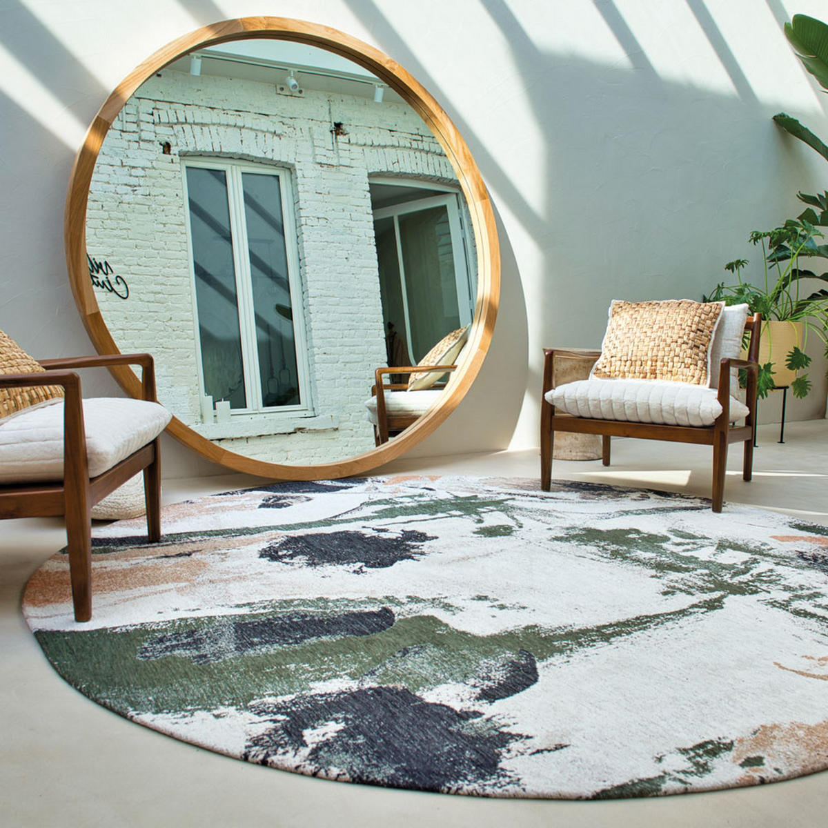 TEPPICH Indian Rice Gallery Fresque 240/240 cm - Multicolor, Textil (240/240cm) - Louis De Poortere