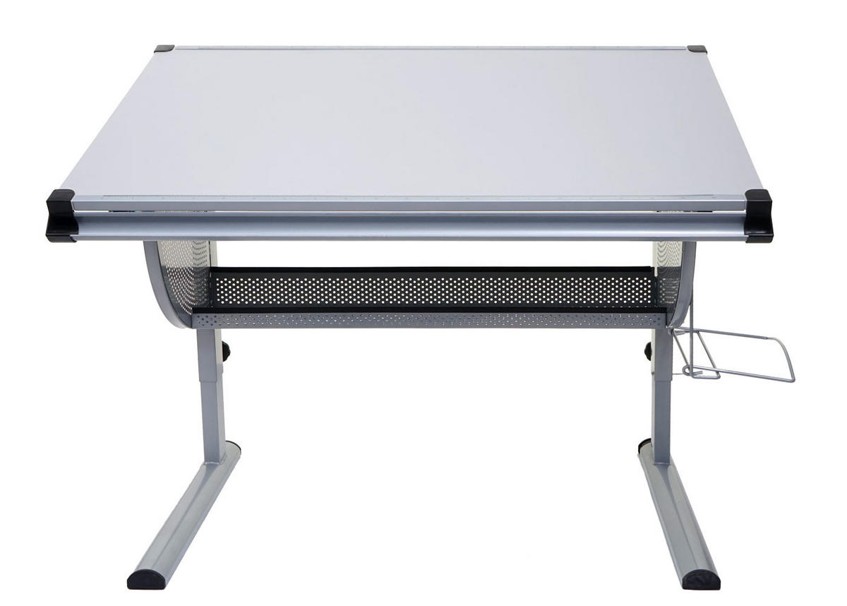SCHÜLERSCHREIBTISCH eckig Grau - Grau, Holz (118/92/68cm) - MCW
