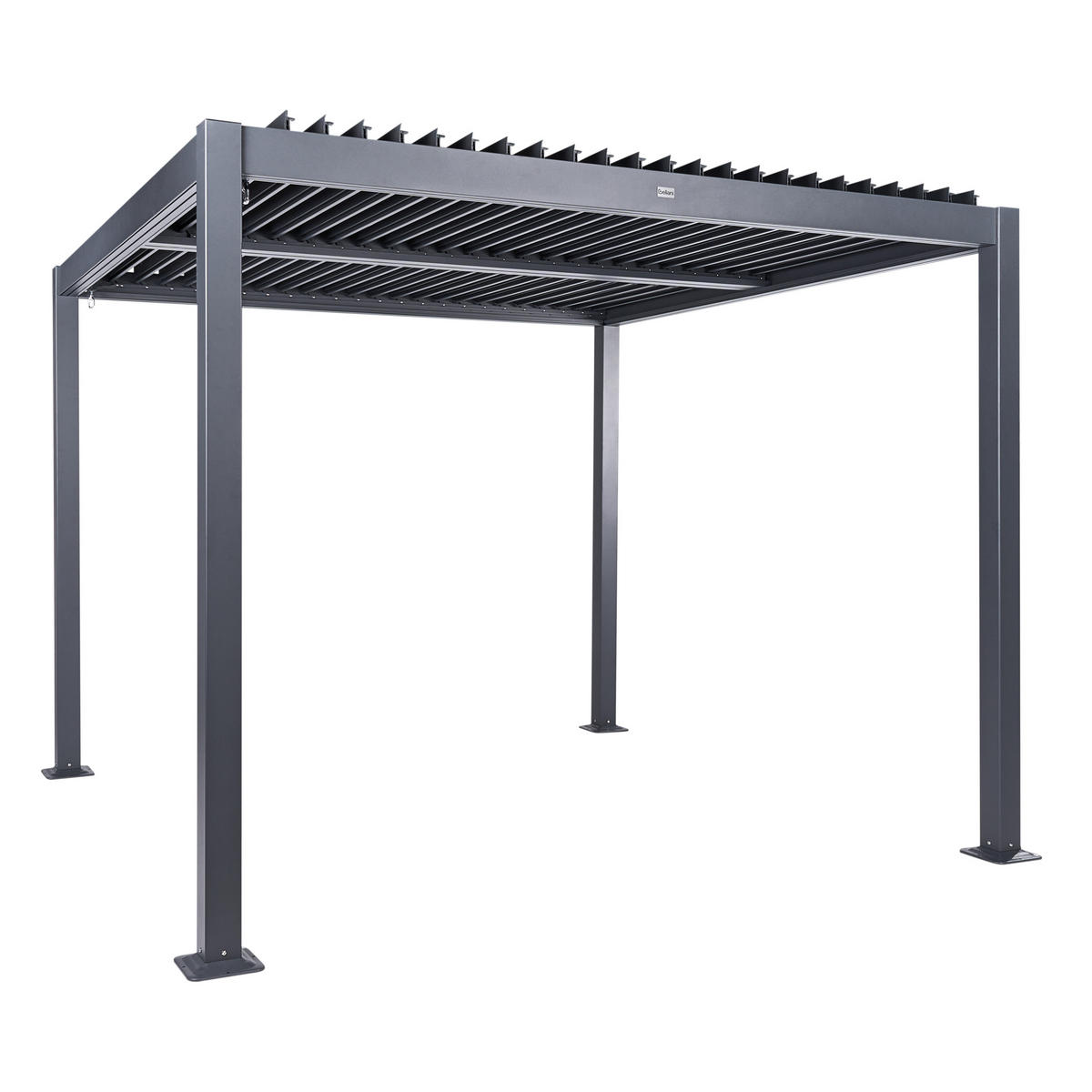 ZAHRADNÍ PERGOLA Černá Forno II - černá, kov (296/225/296cm) - Beliani